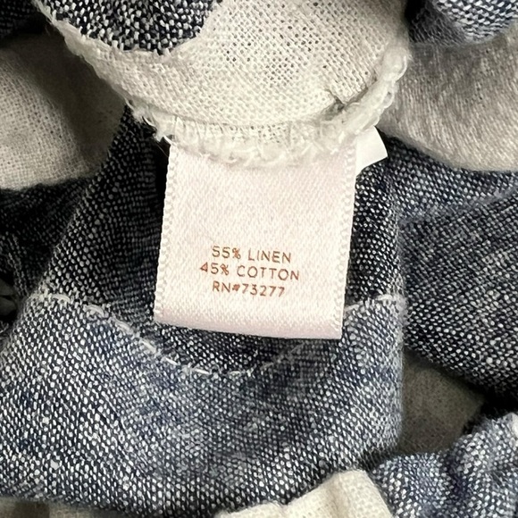 LC Lauren Conrad Blue and White Striped Linen Blend Pants - Picture 5 of 11